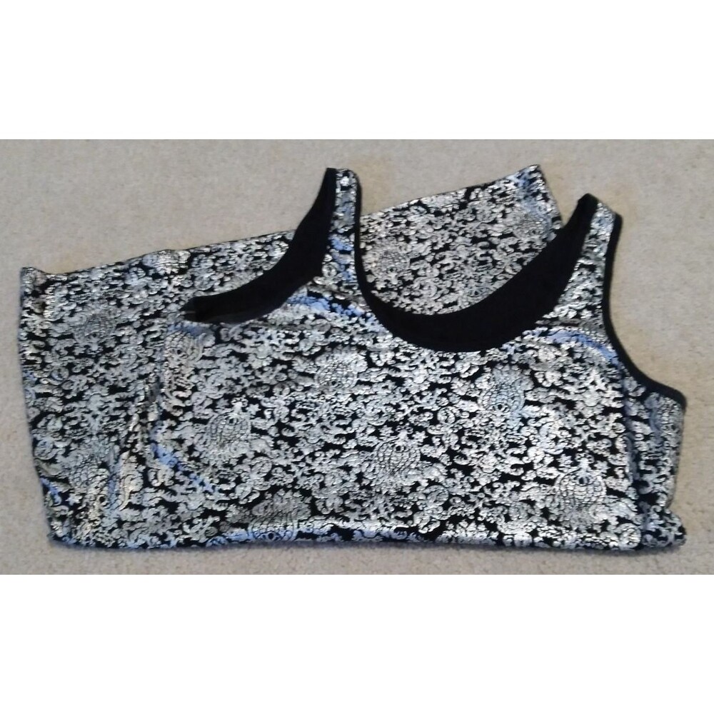 Silver & Black Tank Top Size XL